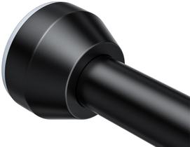 Vareta de cortina de chuveiro TEECK ajustável 80-200 cm antiderrapante preta