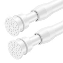 Vareta de cortina de tensão AIZESI para janelas de 70 a 97 cm, pacote com 2 unidades, branca Vareta de cortina de tensão AIZESI para janelas de 70 a 97 cm, pacote com 2 unidades, branca