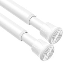 Vareta de cortina de tensão AIZESI Spring Tension 70-120 cm branca 2 unidades