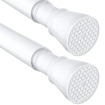Vareta de cortina de tensão MEXAU branca 70-120 cm para Windows, pacote com 2