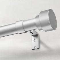Vareta de cortina IFELS Heavy Duty 122 a 213 cm prata A1 para janela