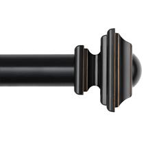 Vareta de cortina KAMANINA 1 polegada de diâmetro preta 80-147 cm Vareta de cortina KAMANINA 1 polegada de diâmetro preta 80-147 cm