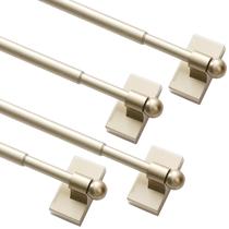 Vareta de cortina magnética, pacote com 4 unidades, turquesa, ouro champanhe, 23-41cm