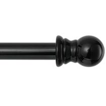 Vareta de cortina TALITARE preta de 1 polegada ajustável para serviços pesados (76-228 cm)