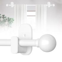 Vareta de cortina TKZTKZ Sem Perfuração 90-224 cm com suportes adesivos Vareta de cortina TKZTKZ Sem Perfuração 90-224 cm com suportes adesivos