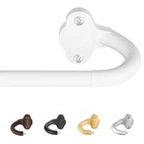 Vareta de cortina TVWOO White Wrap Around 5/8 Small Blackout 28-60 polegadas Vareta de cortina TVWOO White Wrap Around 5/8 Small Blackout 28-60 polegadas