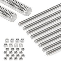 Vareta rosqueada Arwnnklo M12x305mm 304 de aço inoxidável 8 unidades