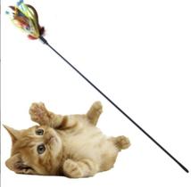 Vareta Varetinha Brinquedo com penas coloridas e chocalho para gato - Bravo Mascotas