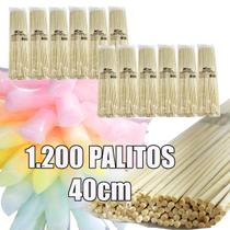 Varetas algodão doce 40cm , bambu, super forte com 1.200 unidades