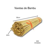 Varetas De Bambu: 200 Unidades de 50cm por 3mm