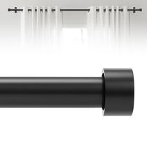 Varetas de cortina DOJUWIN pretas ajustáveis 76-366 cm Heavy Duty Varetas de cortina DOJUWIN pretas ajustáveis 76-366 cm Heavy Duty