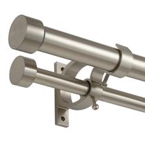 Varetas de cortina duplas Lwiiom Brushed Nickel 90-180cm ajustam. Varetas de cortina duplas Lwiiom Brushed Nickel 90-180cm ajustam.