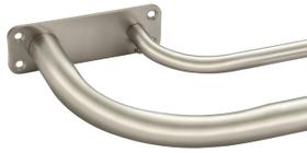 Varetas de cortina duplas Yun Nephele de níquel escovado 70-120 cm