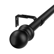 Varetas de cortina HOSKO pretas de 1 polegada para Windows de 168 a 366 cm Varetas de cortina HOSKO pretas de 1 polegada para Windows de 168 a 366 cm
