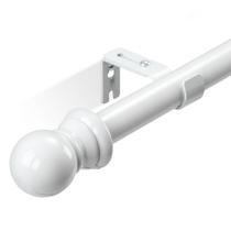 Varetas de cortina HOSKO White para janelas de 168 a 366 cm com suportes Varetas de cortina HOSKO White para janelas de 168 a 366 cm com suportes
