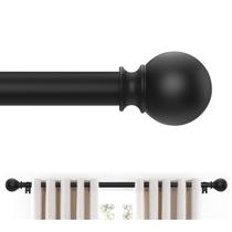 Varetas de cortina JRZOO pretas de 91 a 213 cm (3-7 pés) com remates