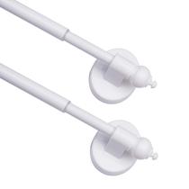 Varetas de cortina magnéticas BOOM JOG para portas de metal 23-41cm brancas, pacote com 2 unidades Varetas de cortina magnéticas BOOM JOG para portas de metal 23-41cm brancas, pacote com 2 unidades