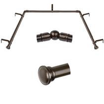 Varetas de cortina para janela de sacada TONIAL 82-218 cm, haste central, bronze Varetas de cortina para janela de sacada TONIAL 82-218 cm, haste central, bronze