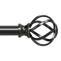 Varetas de cortina VOIIY para janelas de 122 a 213 cm com gaiola torcida