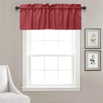 Vargottam Valance de Algodão Liso, Cortina Decorativa com Bolso para Vara em Janelas de Cozinha - Vargottam