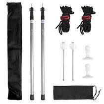 Varillas de lona ajustables Geeway telescópicas de aluminio de 90 pulgadas, 2 piezas, color gris