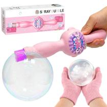 Varinha Brinquedo Cria Bolhas para Segurar com Luvas Som Luz Rosa Varinha Brinquedo Cria Bolhas para Segurar com Luvas Som Luz Rosa