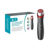 Varinha De Beleza Facial Com Terapia De Luz LED De 5 Cores, Massageador De Luz Vermelha E Azul,