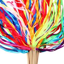 Varinha de casamento Ribbon Chalyna com sinos 100 unidades multicoloridas