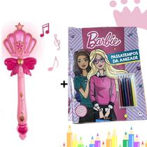 Varinha de Condão Mágica Com 12 Musicas + Revista Colorir Barbie - Art Brink