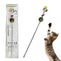Varinha de gato Brinquedo interativo para Pet com Miçangas Sino catnip bola colorido