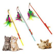Varinha Gato Pena Gato Brinquedo Interativo Vara Divertida