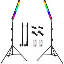 Varinha LED de vídeo RGB QEUOOIY 2500-9500K com suporte Varinha LED de vídeo RGB QEUOOIY 2500-9500K com suporte