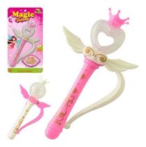 Varinha Mágica Com Luz Fada Brinquedo Infantil Menina - Rosa Varinha Mágica Com Luz Fada Brinquedo Infantil Menina - Rosa