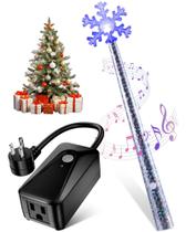 Varinha mágica para luz de árvore de Natal, controle remoto sem fio de varinha de árvore de Natal para luzes de cordas e decorações de Natal, luzes acendem e apagam, surpresa para crianças, presente de Natal em família Varinha mágica para luz de árvore de Natal, controle remoto sem fio de varinha de árvore de Natal para luzes de cordas e decorações de Natal, luzes acendem e apagam, surpresa para crianças, presente de Natal em família