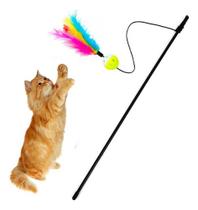 Varinha para Gatos Cat Penas Sisal Brinquedo Interativo Vara Divertida Varinha para Gatos