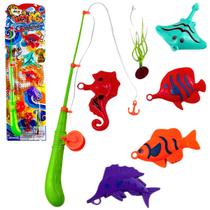 Varinha Pega Peixe Com 4 Peças Brinquedo Infantil Acessórios Varinha Pega Peixe Com 4 Peças Brinquedo Infantil Acessórios