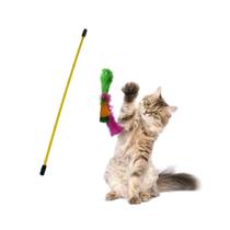Varinha Rato Interativo Brinquedo Gato Isca Distração - Plumas e Penas Pet