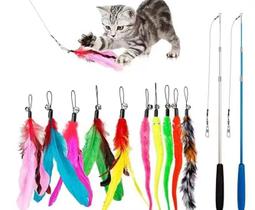 Varinha retrátil Feather Cat Toy JIARON com 10 peças de reposição