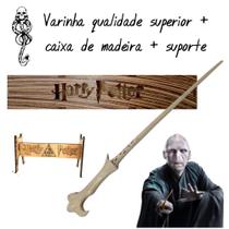 Varinha Voldemort tamanho real + caixa de madeira+, suporte mdf - Stg decor