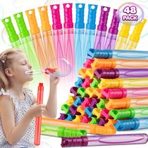 Varinhas de bolhas Jumlys, pacote com 48 unidades, grande, em 6 cores para crianças Varinhas de bolhas Jumlys, pacote com 48 unidades, grande, em 6 cores para crianças