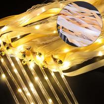 Varinhas de casamento, flâmulas de fita com luz LED, 100 unidades HUIZONHOME Varinhas de casamento, flâmulas de fita com luz LED, 100 unidades HUIZONHOME