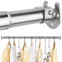 Varões de armário FIRJOY Heavy Duty, comprimento ajustável, prata
