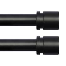Varões de Cortina Byondeth Ajustáveis 40366 cm, Preto, Kit com 2
