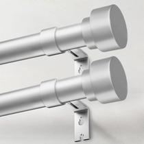 Varões de cortina IFELS Heavy Duty 70-120 cm prateados, conjunto de 2