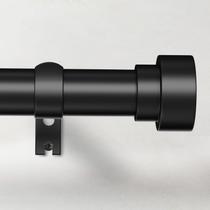 Varões de cortina Time Forest ajustáveis de 28 a 48 cm em metal preto