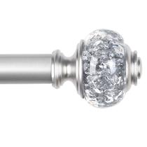 Varões de cortina USFOOK, emenda telescópica, prata de 66 a 120 polegadas