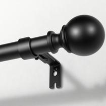 Varões de cortina Zeerobee 81-183 cm ajustáveis, resistentes, pretos