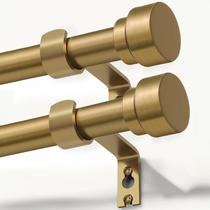 Varões para Cortina Lootkell Kit com 2 Ajustáveis 183-366 cm Dourado Bronze Varões para Cortina Lootkell Kit com 2 Ajustáveis 183-366 cm Dourado Bronze