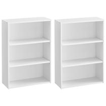VASAGLE Conjunto de 2 Estantes para Livros, 60 cm de Largura, Estantes Abertas de 3 Níveis com Prateleiras Ajustáveis, Unidades de Piso, Branco Nuvem ULBC163T14-2 VASAGLE Conjunto de 2 Estantes para Livros, 60 cm de Largura, Estantes Abertas de 3 Níveis com Prateleiras Ajustáveis, Unidades de Piso, Branco Nuvem ULBC163T14-2