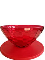 Vasilha Armazenar/Microondas 2L Desing Prisma Vermelho Translúcido (Tigela Prisma) - Tupperware